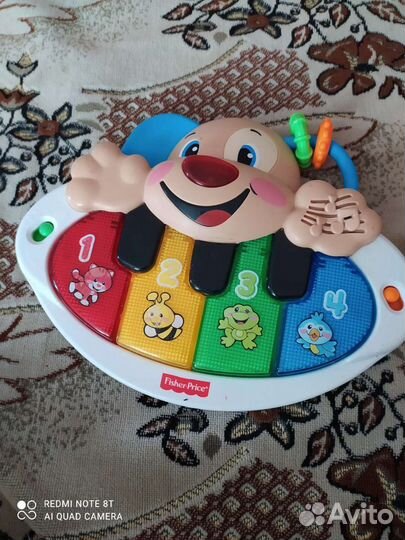 Пианино щенок Fisher Price,обучение цифрам на русс