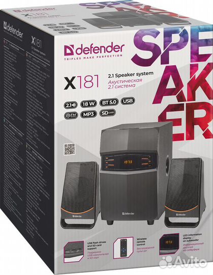 Акустическая 2.1 система Defender X181 18Вт
