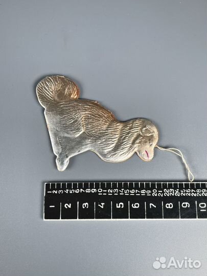 Елочные игрушки СССР картонаж собака