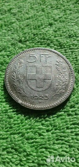 5 франков 1923 год В., Швейцария конфедерация