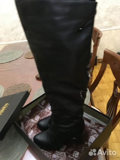 Сапоги кожаные