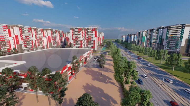 2-к. квартира, 56,1 м², 13/16 эт.