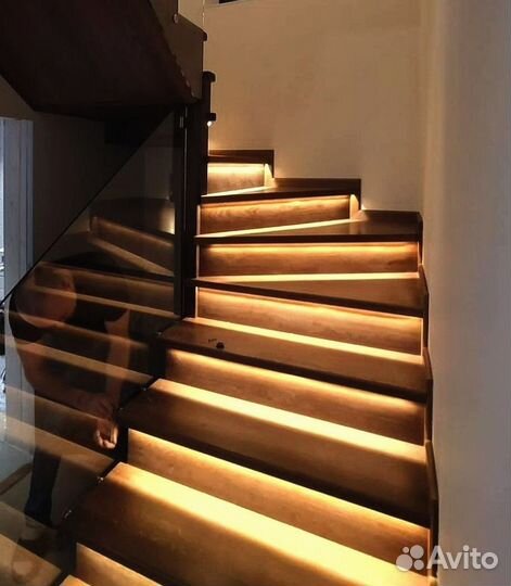 Стеклянные перила для лестниц