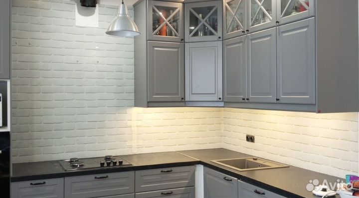 Фартук кухонный заказать стекло под мрамор