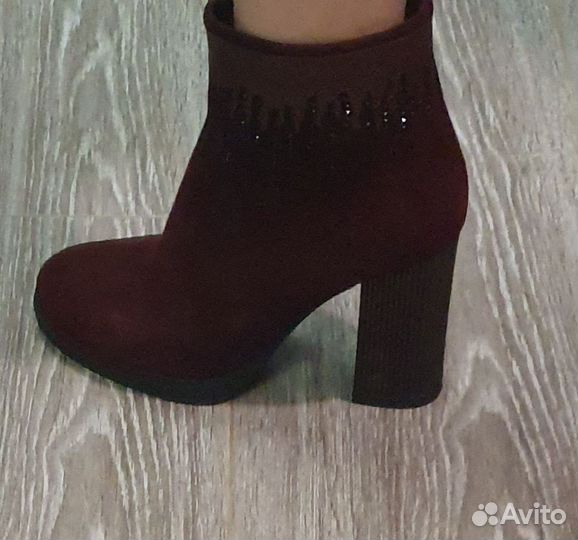 Ботильоны зимние женские новые натуральная замша