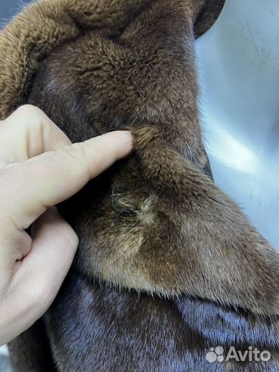 Шуба норковая с капюшоном 52р