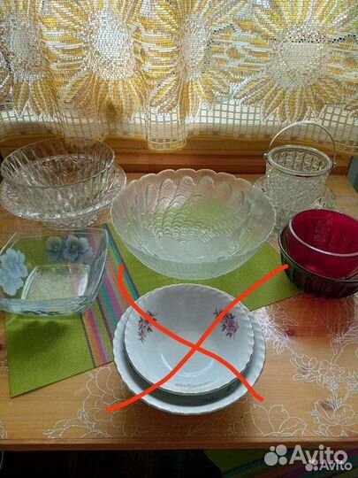 Салатники-конфетницы стекло/хрусталь СССР
