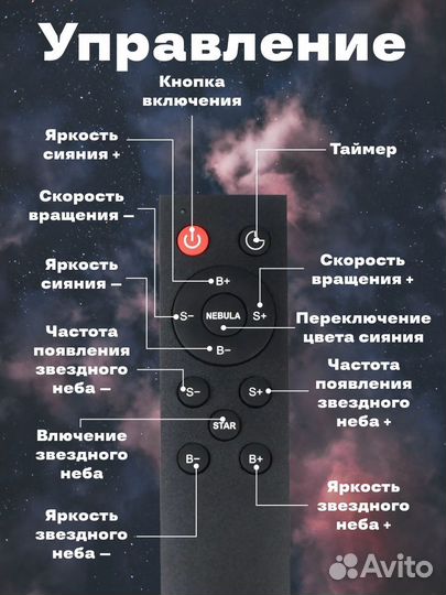 Проектор звездного неба Астронавт Космонавт Космос