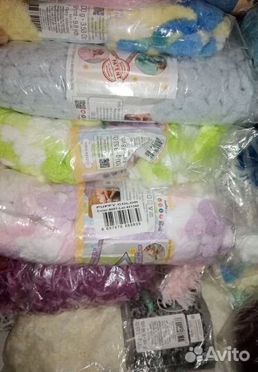 Пряжа alize puffy color и puffy fur
