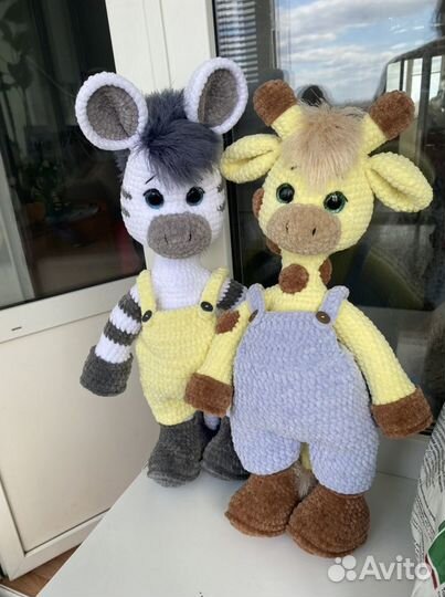 Плюшевые вязаные игрушки