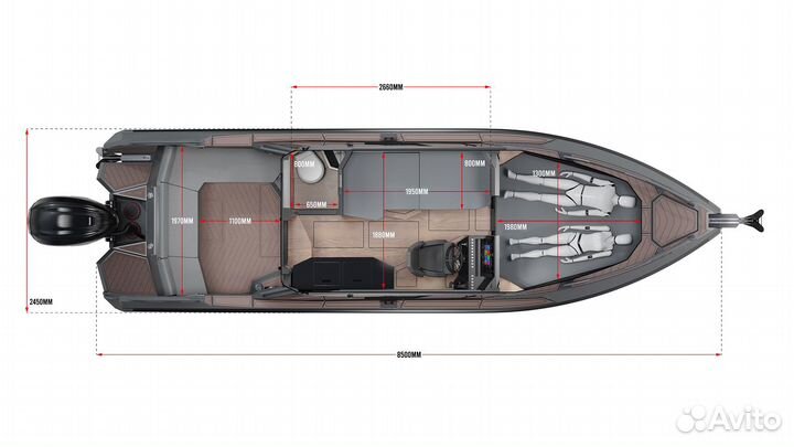 Алюминиевый катер victory A8 cabin