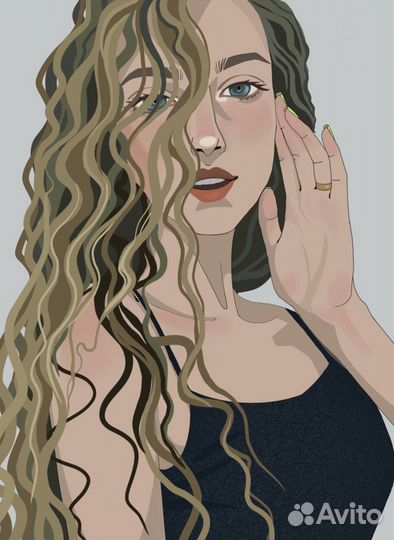 Портрет по фото на заказ, гиф анимация, стикеры