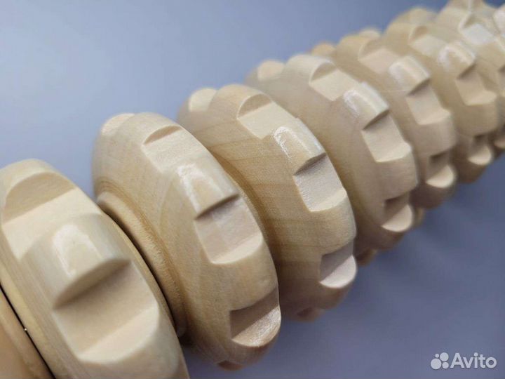 Массажный ролик деревянный антициллюлитный