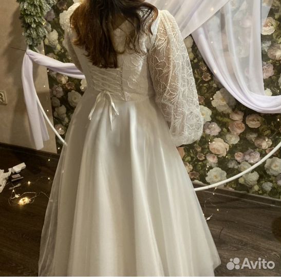 Свадебное платье (56 размер)