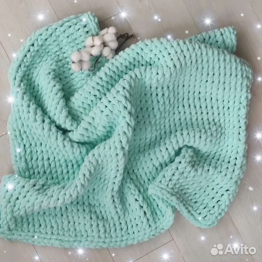 Плед плюшевый в коляску/кроватку. Ручная работа