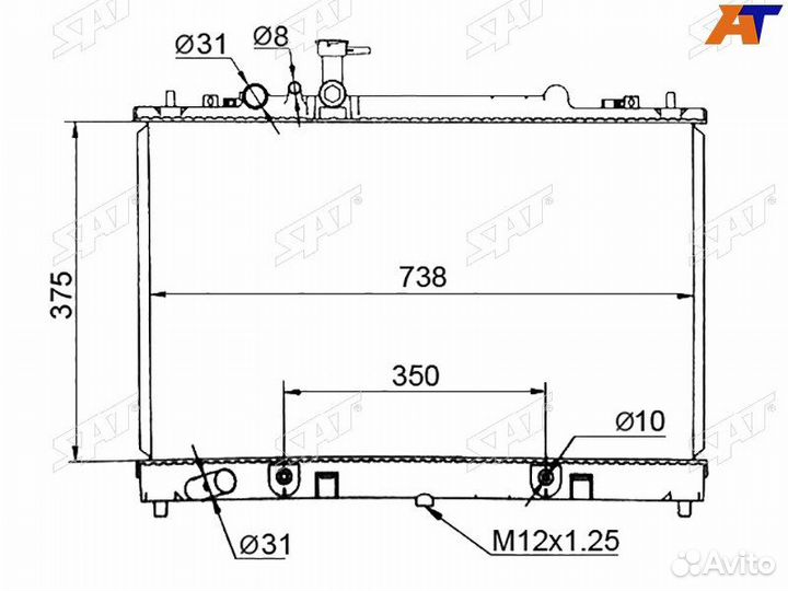 Радиатор Mazda Mazda6 02-12 Atenza 02-12