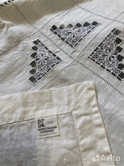 Скатерть лен Крестецкая строчка