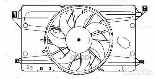 Вентилятор радиатора с кожухом mazda 3 (BK) 1.6I