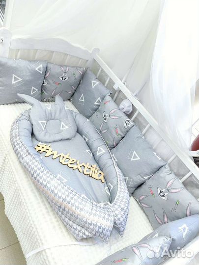Комплект в детскую кроватку из сатина хлопок 100
