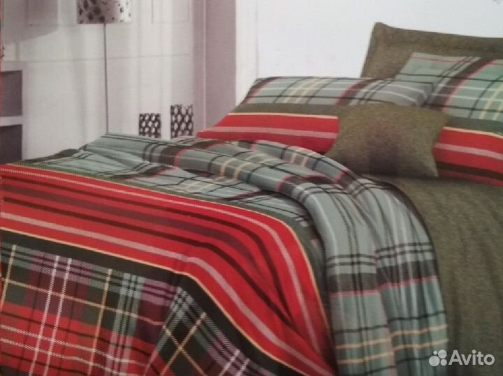 Кпб бязь 2 сп с евро простыней 220х240