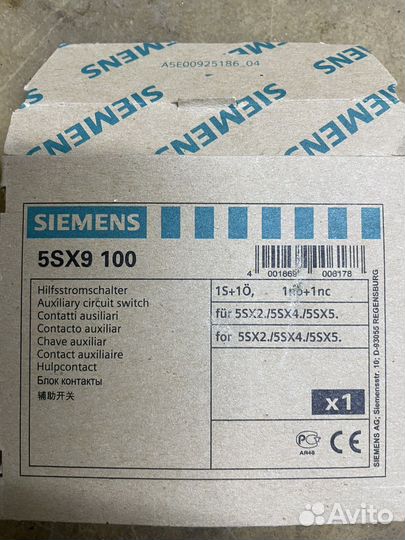 Блок контакт Siemens 5SX9100