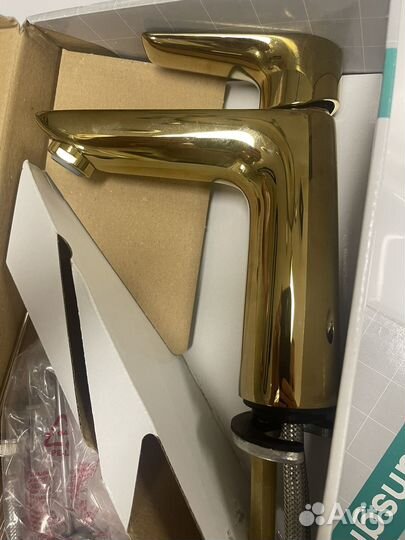 Смеситель для раковины Hansgrohe Talis E золотой