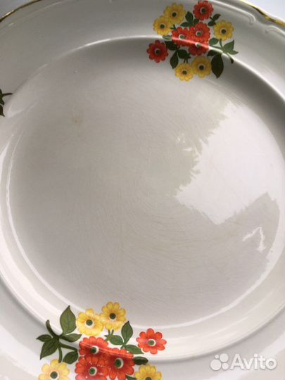 Часть столового сервиза «Цветы» Зик Конаково СССР