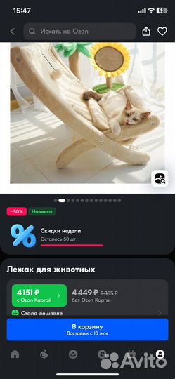 Лежанка для животных