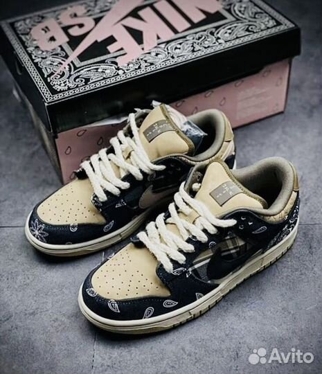 Кеды nike sb dunk low trevis scott