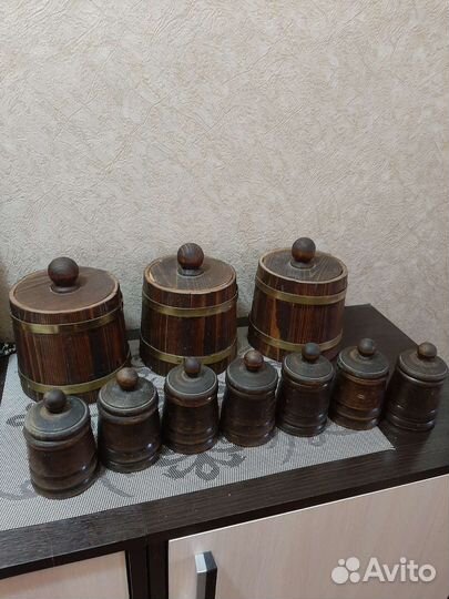 Бочонки деревянные для сыпучих продуктов