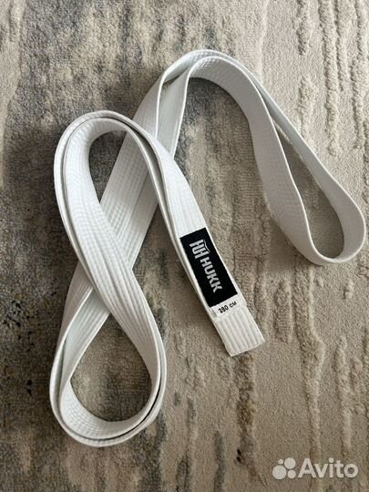 Белый пояс для кимоно