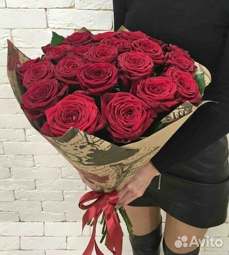 Букет из 25 роз 60 см