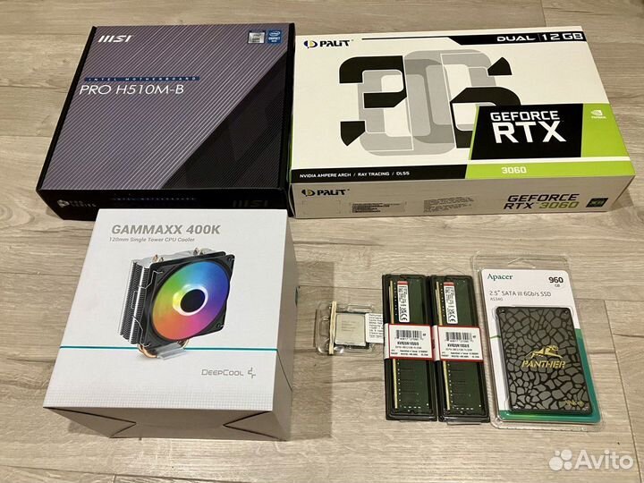 Rtx 3060 + i5 10600kf + 16 GB + SSD 1Tb + Башня