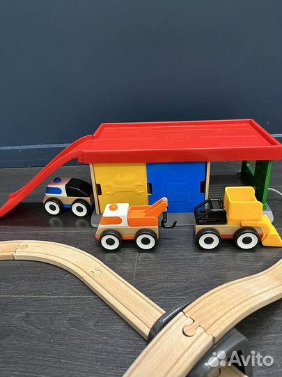 Железная дорога IKEA + гараж икея с машинками