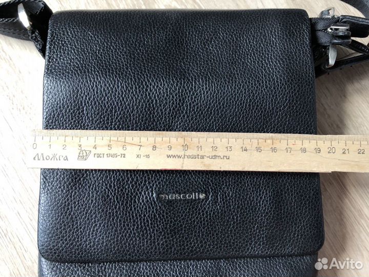 Мужская кожаная сумка через плечо moscotte