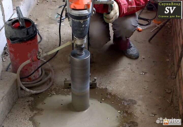 Алмазное сверление отверстий, резка проемов