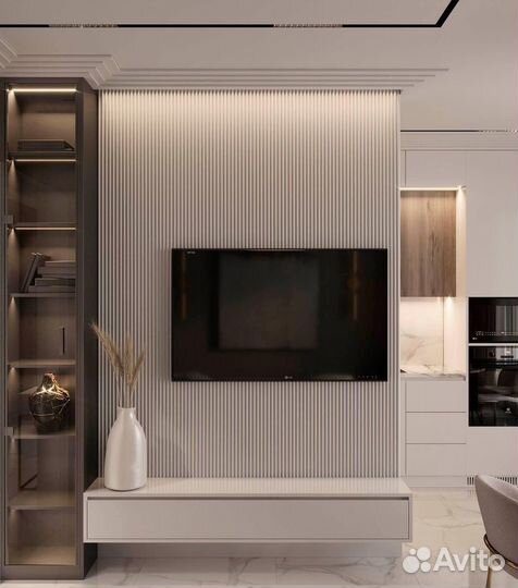 Подвесная тумба под тв 1,5 м