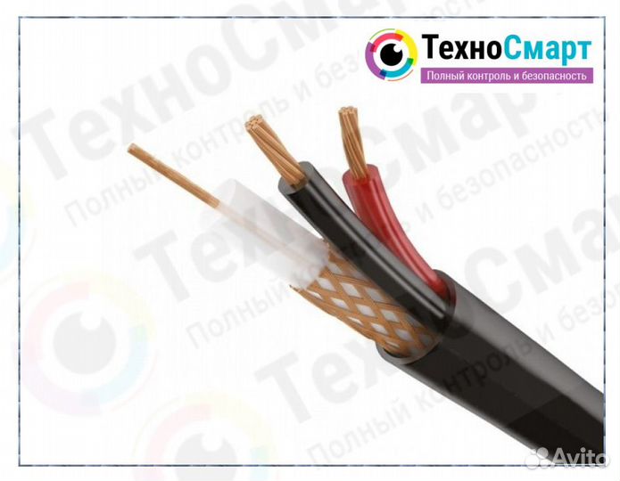 Кабель Комбинированный под Видеонаблюдение 2х0,5М