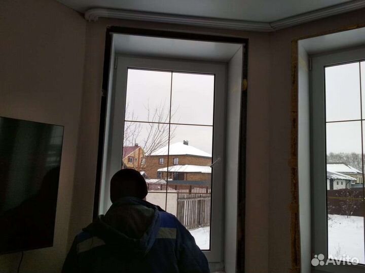 Монтаж окон, дверей откосов