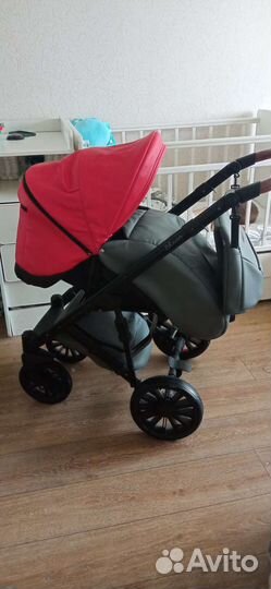 Коляска 2 в 1 эко кожа