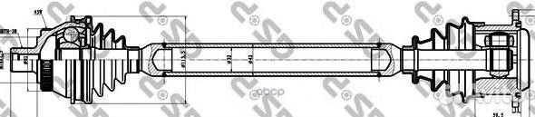 Привод в сборе audi A6 (4B2 C5) 299113 GSP