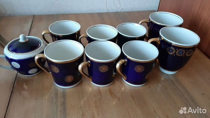 Кружки кобальт,с позолотой,довбыш