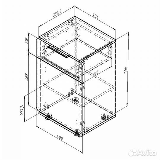 Тумба 24.01 Дельта-Лофт левый белый