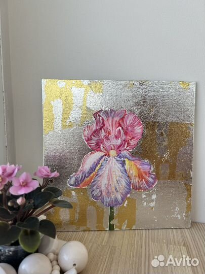 Интерьерная картина Ирис маслом