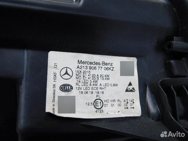 Фара левая Mercedes-Benz E-Class