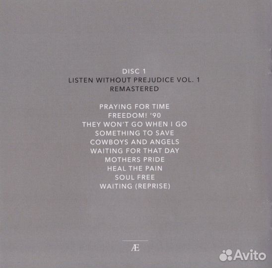 George michael listen without prejudice 2cd