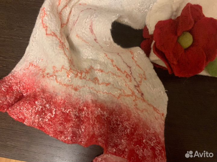 Шапка/шарф комплект из войлока