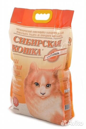 Сибирская кошка оптима Комкующийся наполнитель