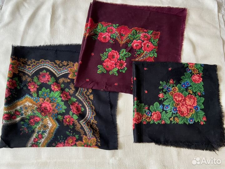 Павловопосадский платок шерсть СССР