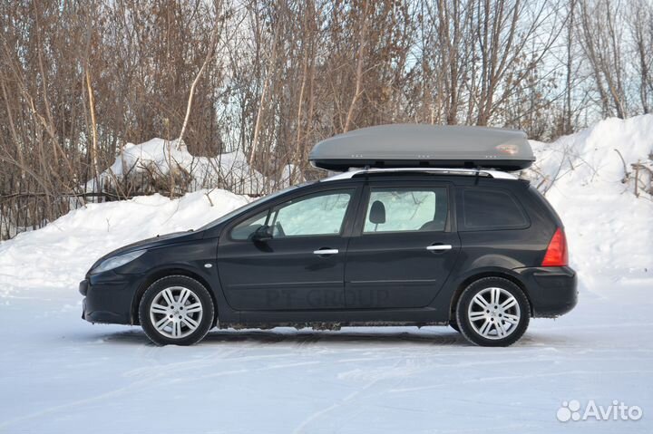 Автобокс на крышу Turino Sport серый двухсторонний